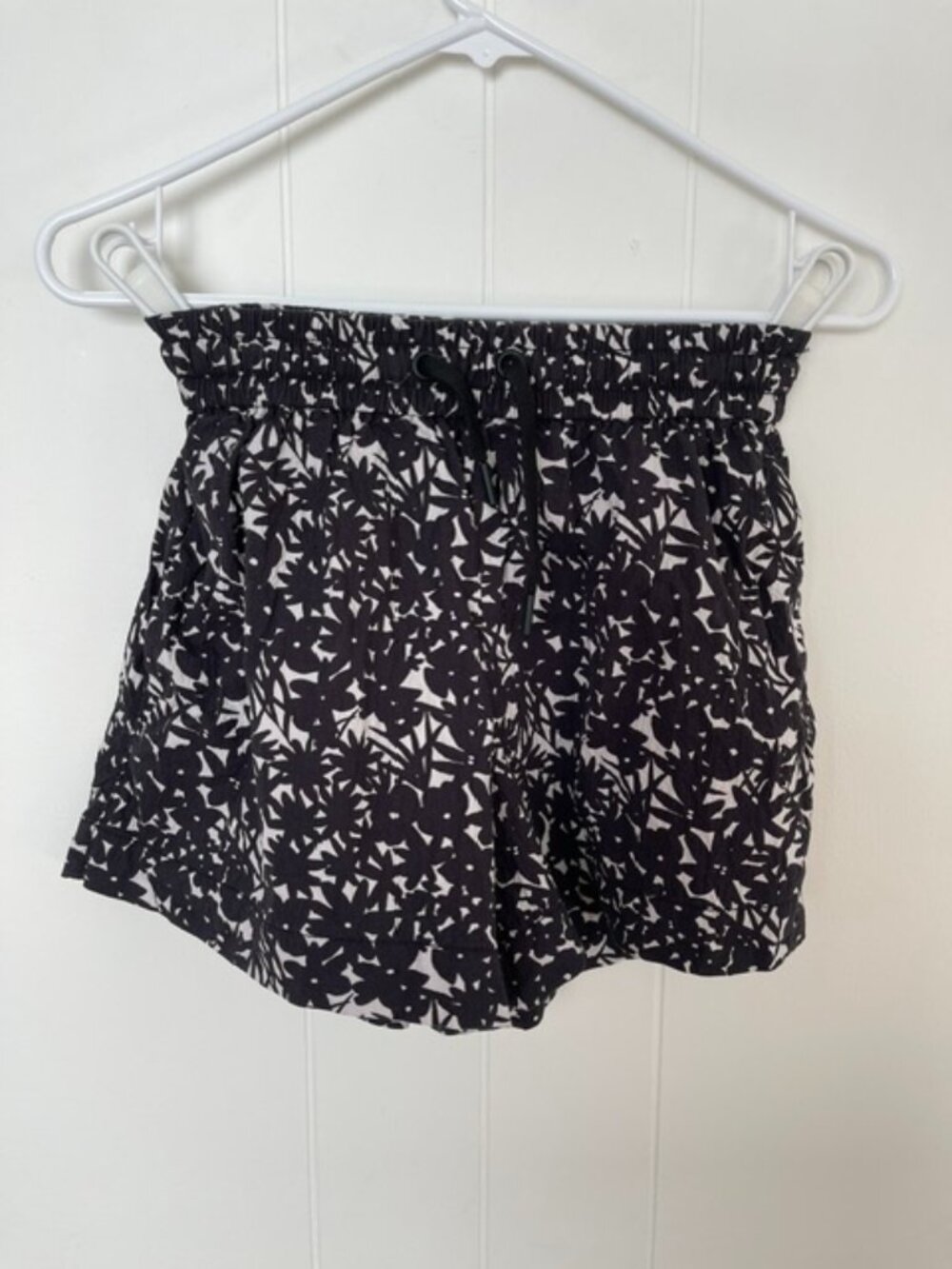 Everlane The Seersucker Boxer Shorts Organic Cotton w/White & Black Pattern XXS